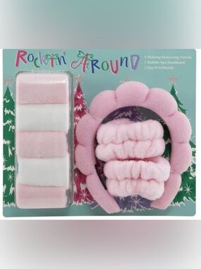 Get Ready with Me 8-Piece Beauty Set, w Spa Headband, Wrist Bands,5
Face Cloths
